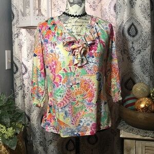 Lauren by Ralf Lauren Petite cotton floral top